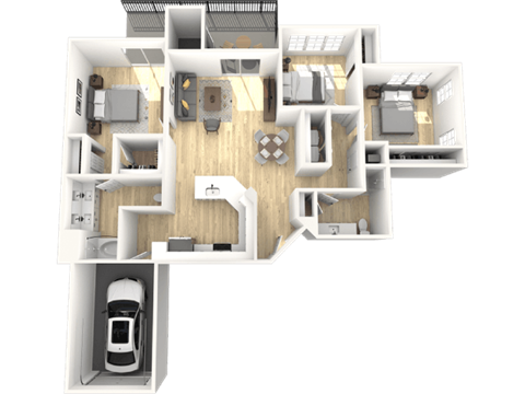 c1g Floor Plan at The Laurel Apartments, Chandler, AZ 85286